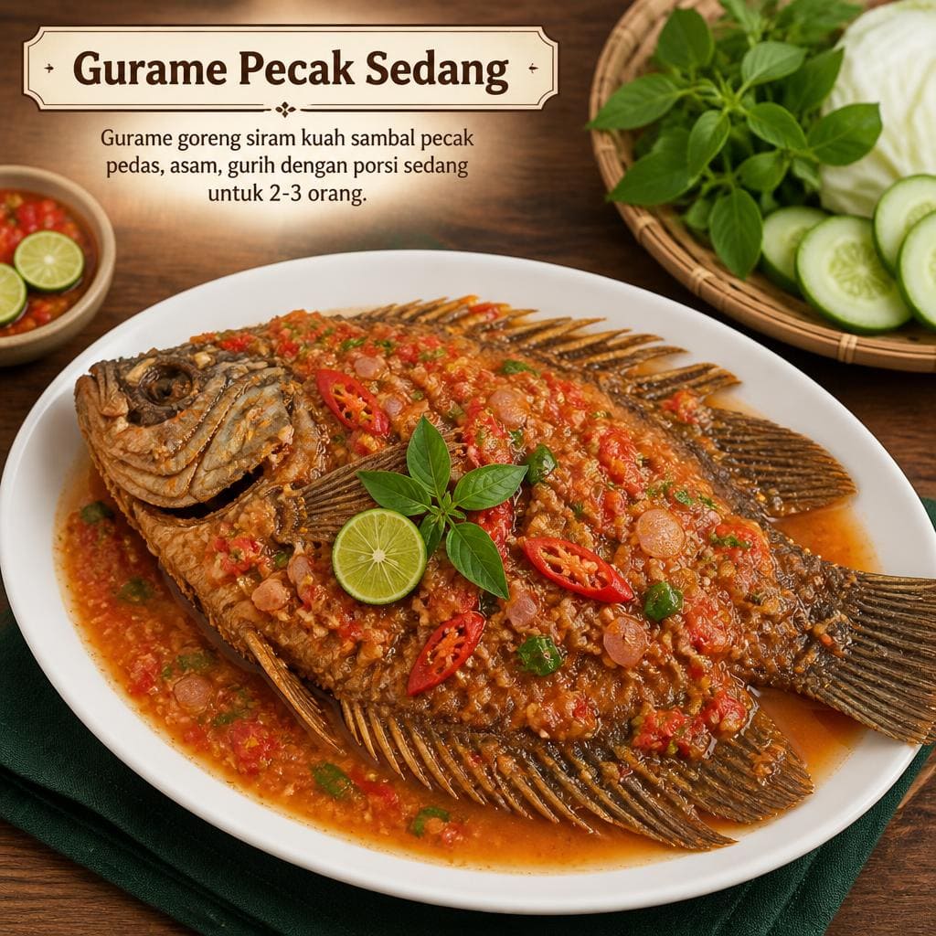 Gurame Pecak Sedang di RM Bumi Aki